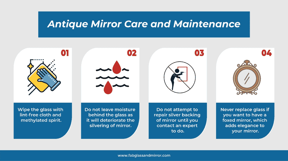 Уход и уход за старинными зеркалами