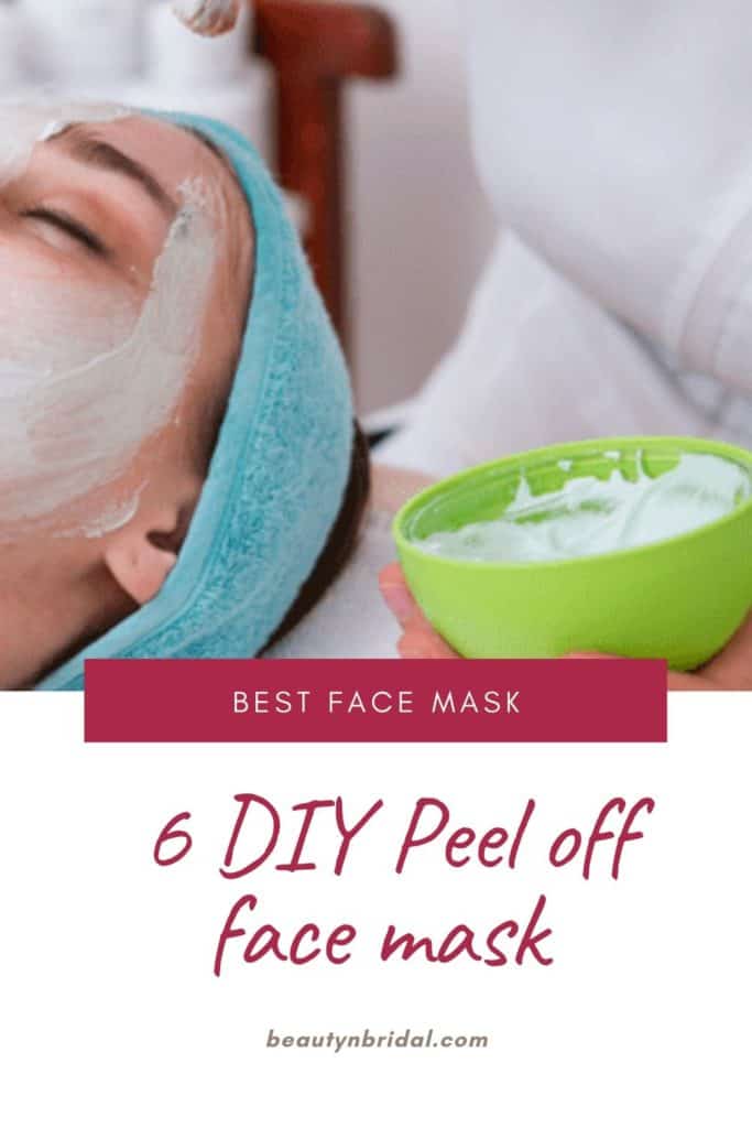 DIY Peel off face mask for facial with or without gelatin, glue, charcoal