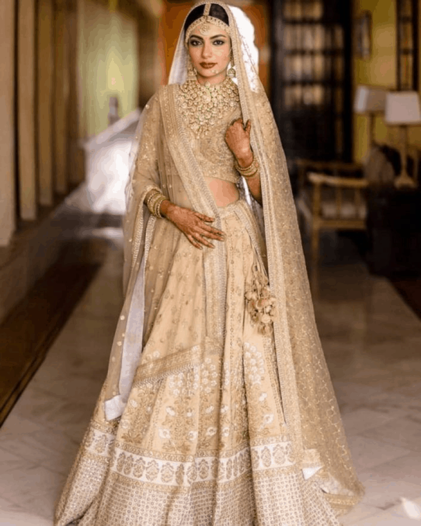 Sabyasachi Beige – Ivory Lehenga