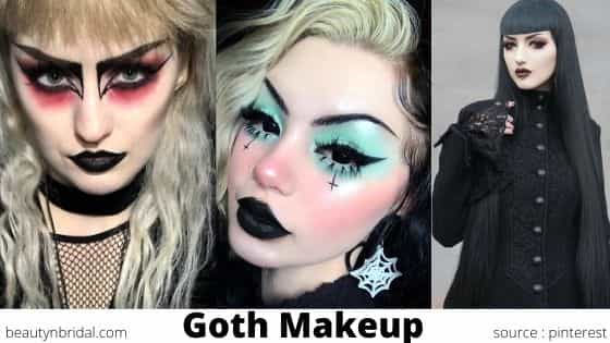 90s Goth Makeup Tutorial step by step goth makeup looks.
