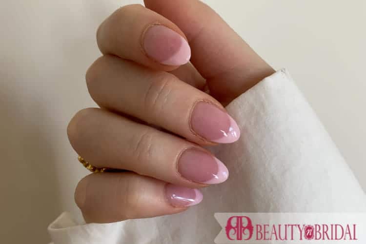 Medium Square French Ombre with Diamond and Flower Press On Nail – auraxnail-seedfund.vn