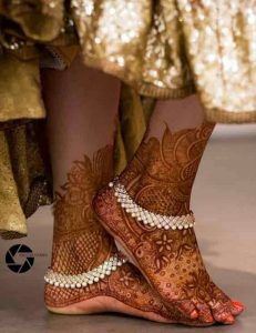 foot pattern mehendi design